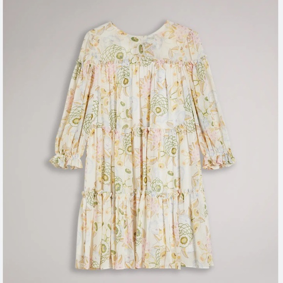 NWT Ted Baker London Bellona White Tiered Trapeze Mini Dress. $395 - Picture 3 of 13